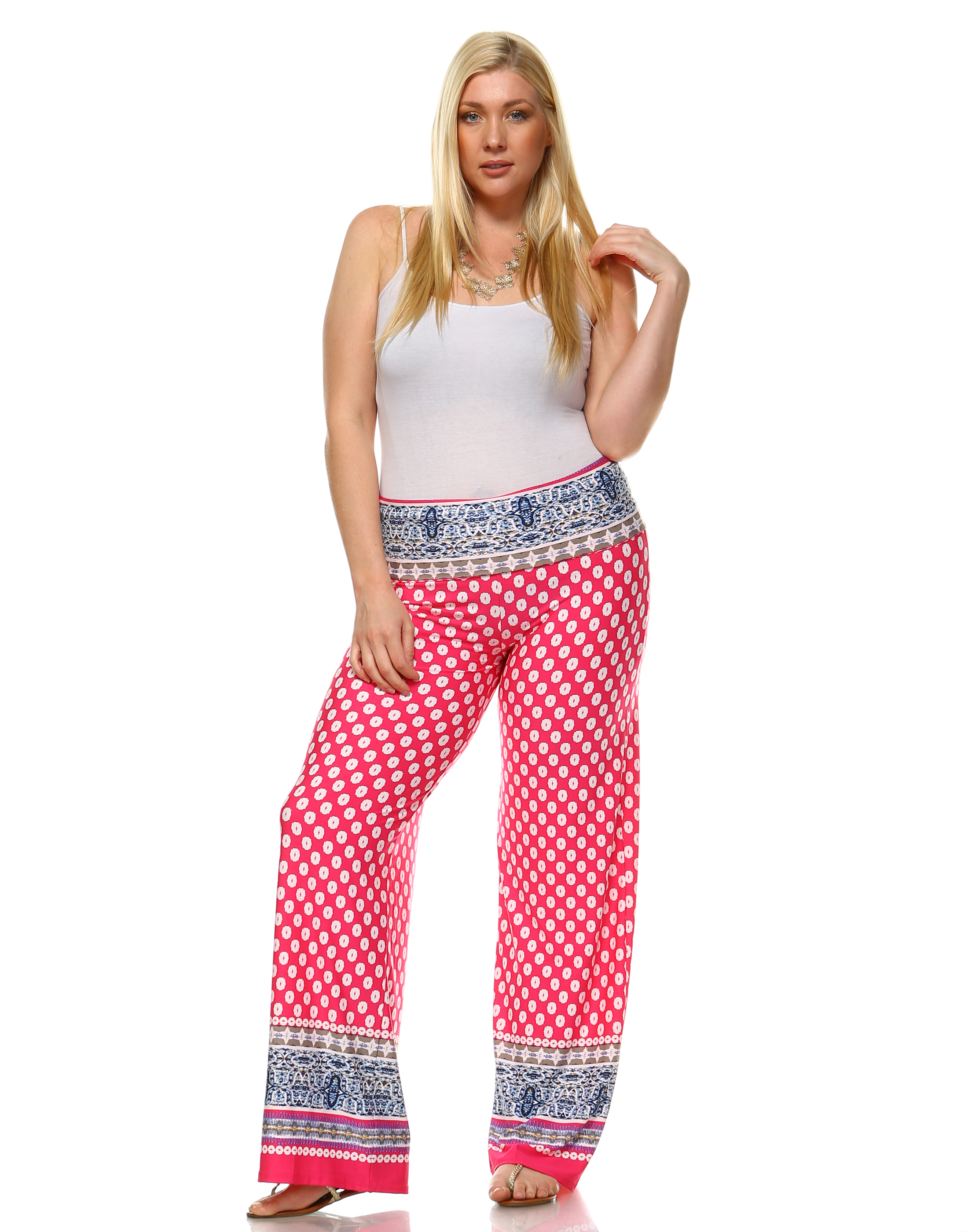 plus size white palazzo pants