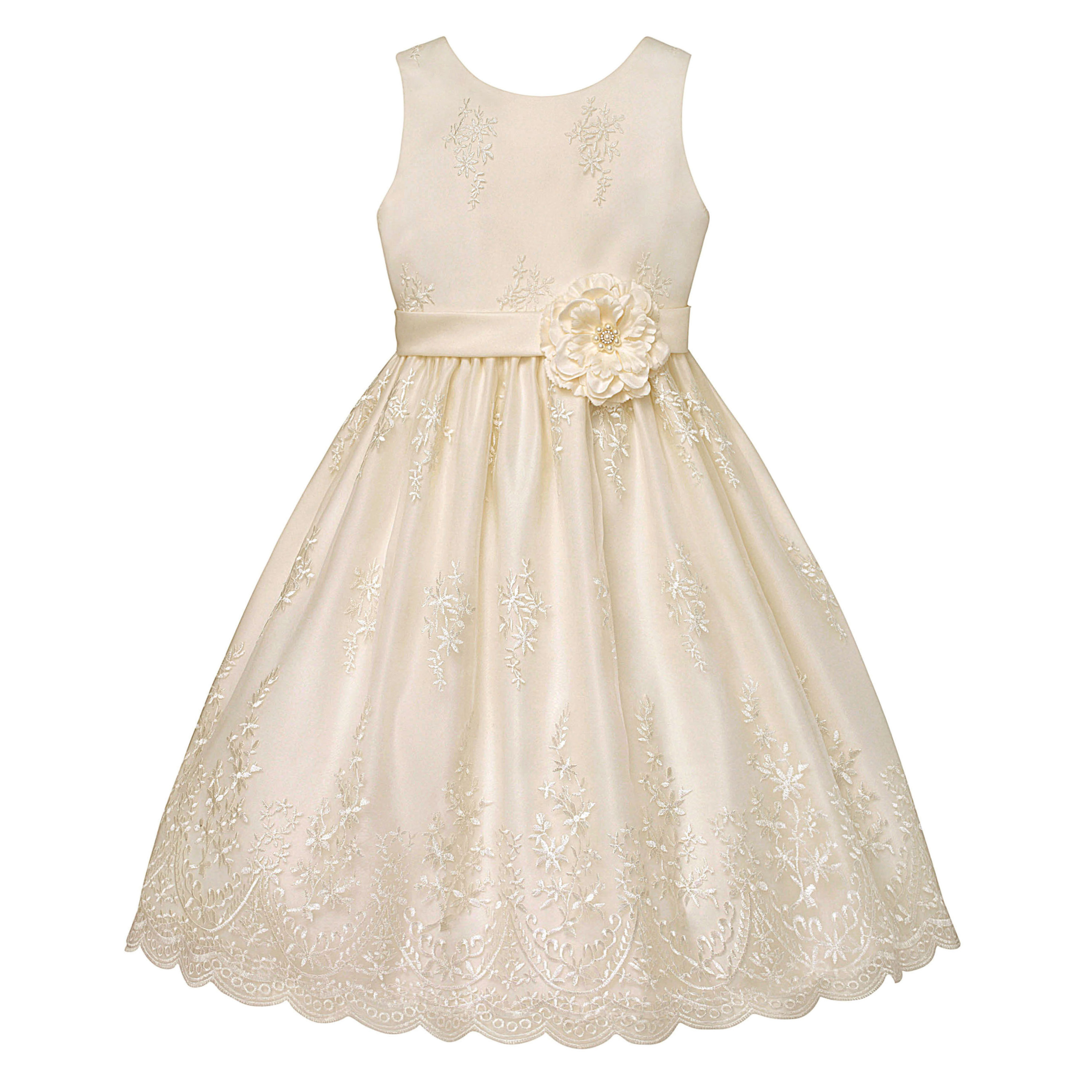 American Princess Girls' Sleeveless Occasion Dress - Floral