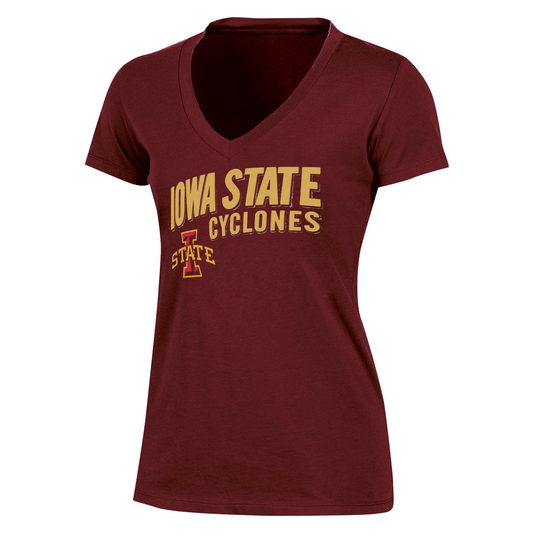NCAA Women's Plus V-Neck Graphic T-Shirt - Iowa State Cyclones