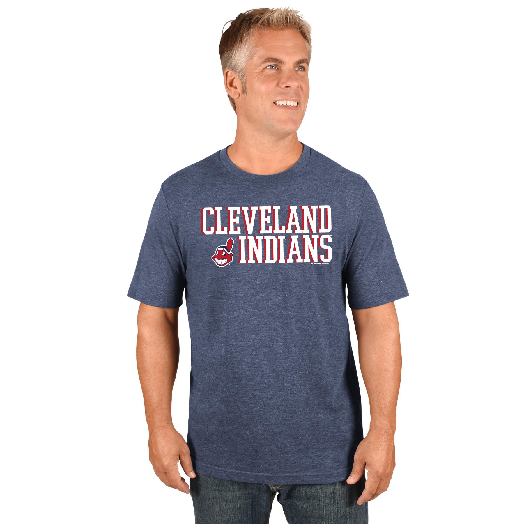 MLB Men's Big & Tall Graphic T-Shirt - Cleveland Indians