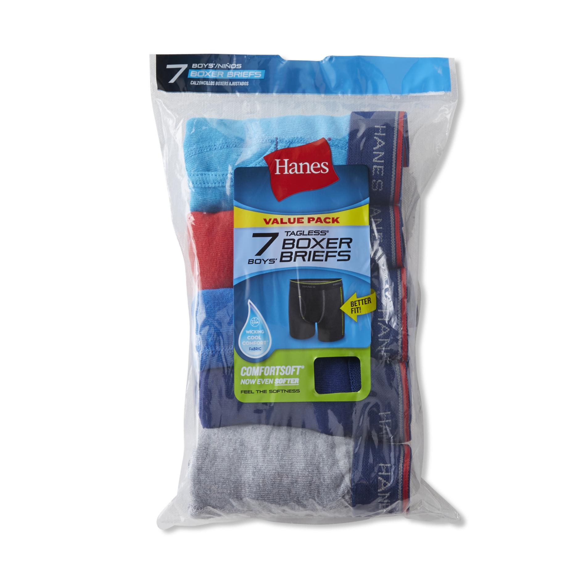 Hanes Boys' 7-Pack Boxer Briefs, Size: Large, Multi-color Hanes Boys' 7-Pack Boxer Briefs, Size: Large, Multi-color