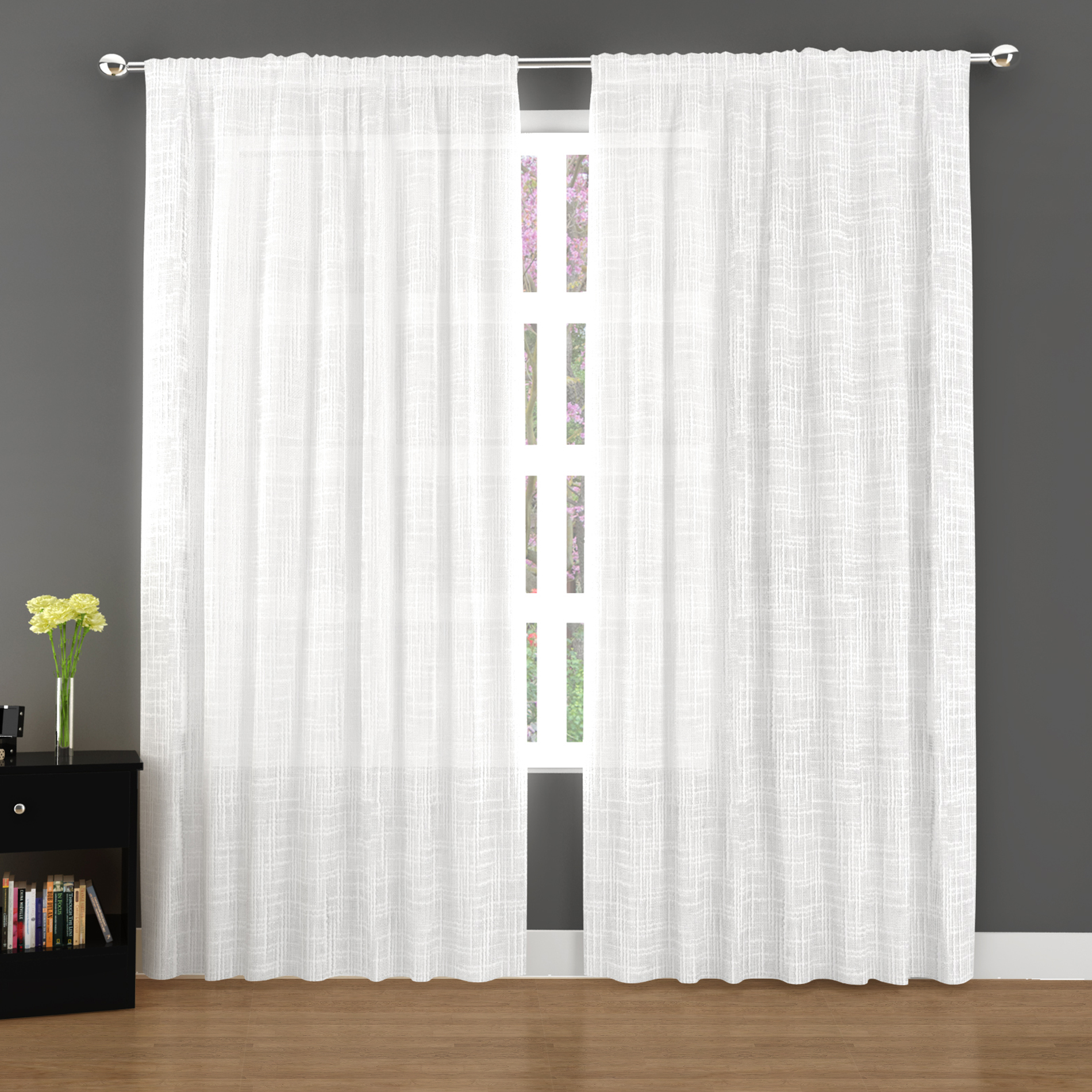 Essential Home Window Panel - Textured Cotton