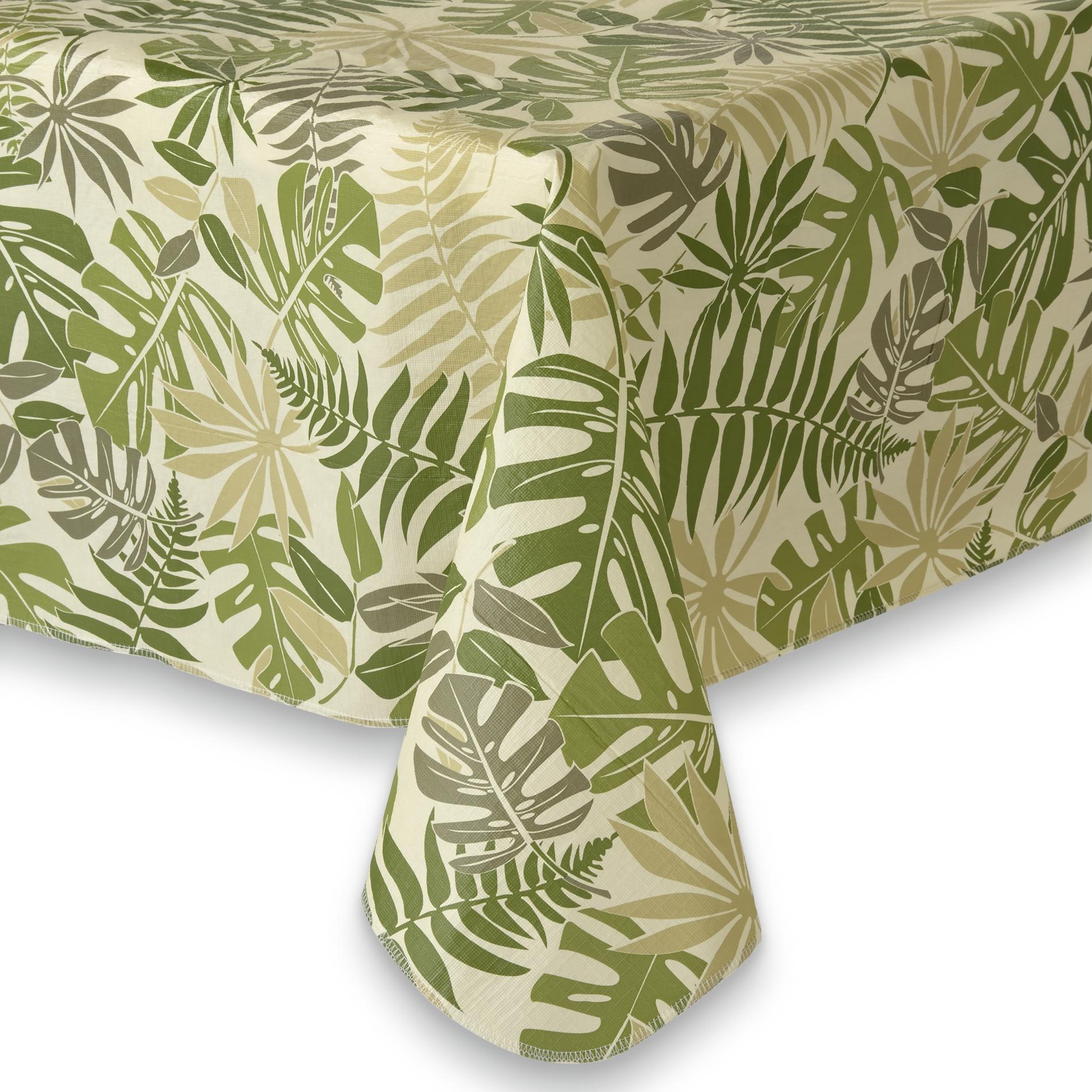 Essential Home Large Rectangular Umbrella Tablecloth - Tropical Palm