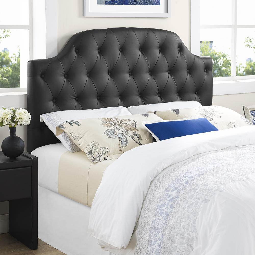 Dorel Lyric Button Tufted Faux Leather Headboard, Multiple Sizes & Colors