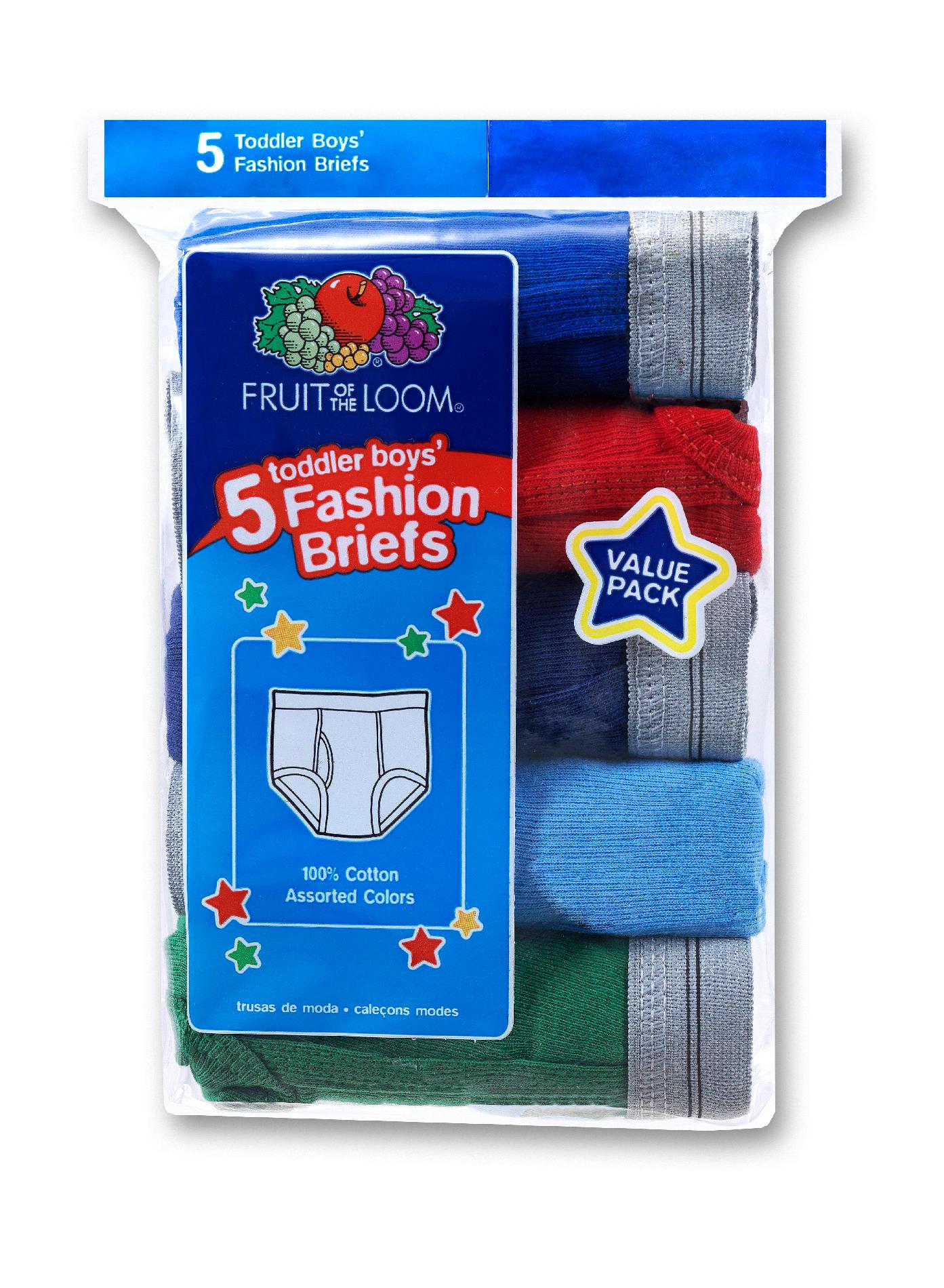 Fruit of the Loom Toddler Boy's 5-Pack Briefs