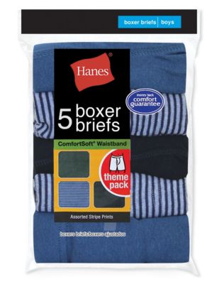 Hanes Boy's Stripe Boxer Brief 5-Pack
