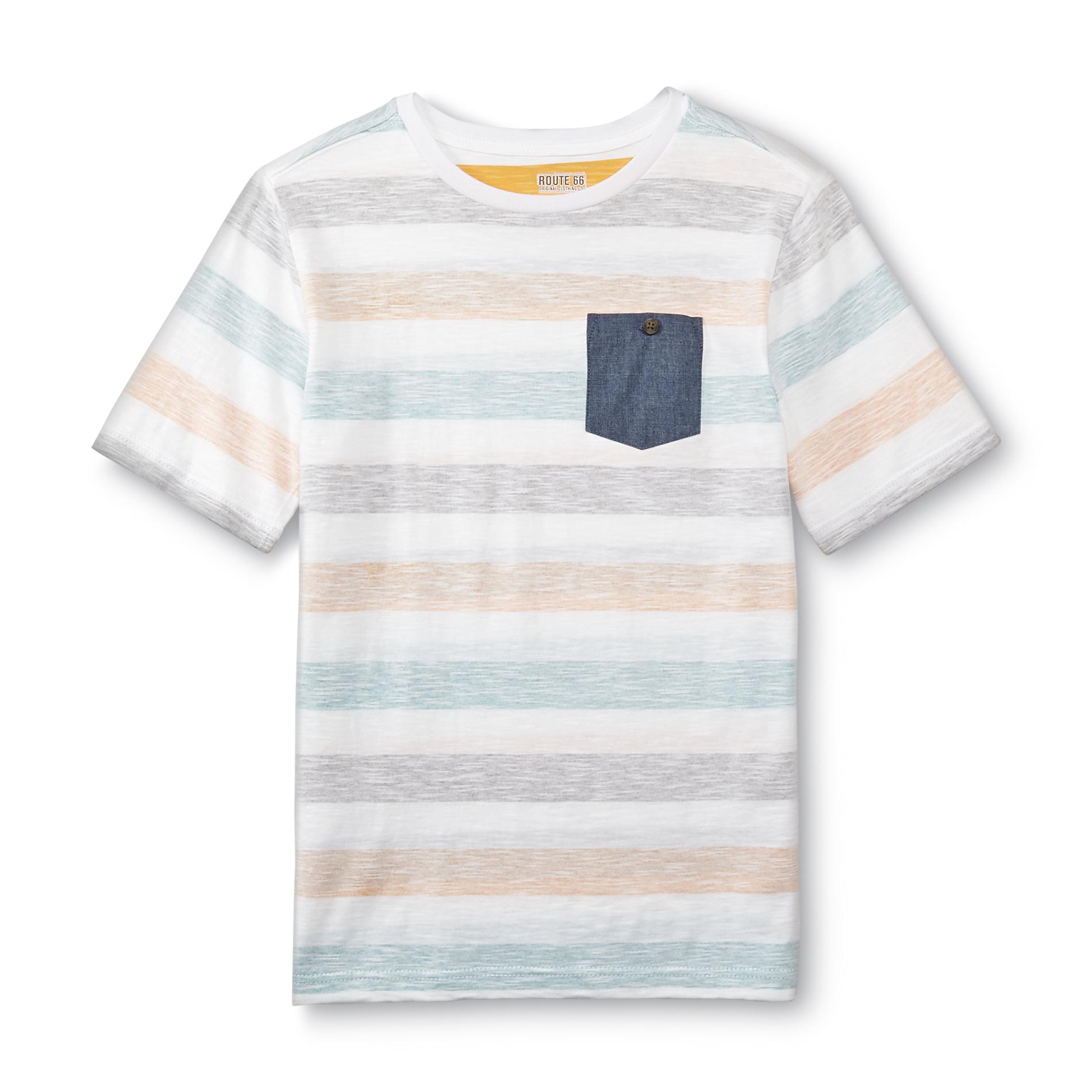 Route 66 Boy's Pocket T-Shirt - Striped