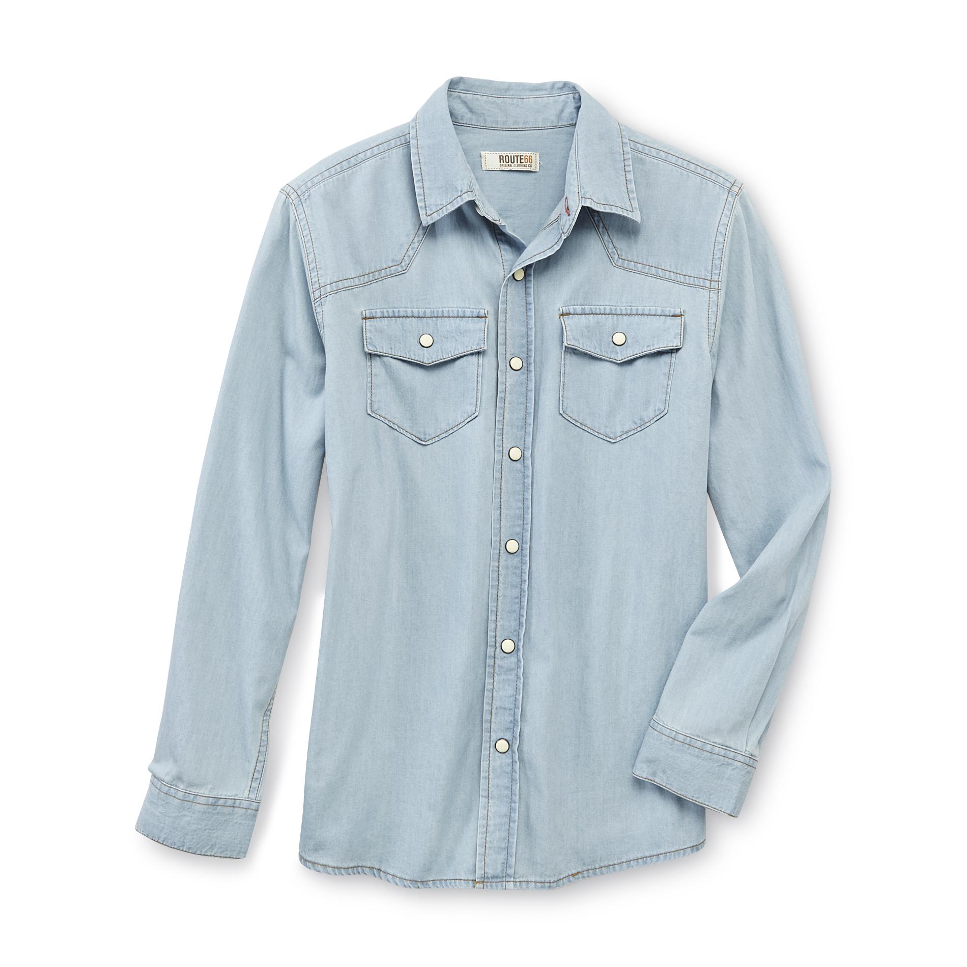 Route 66 Boy's Chambray Snap-Front Shirt