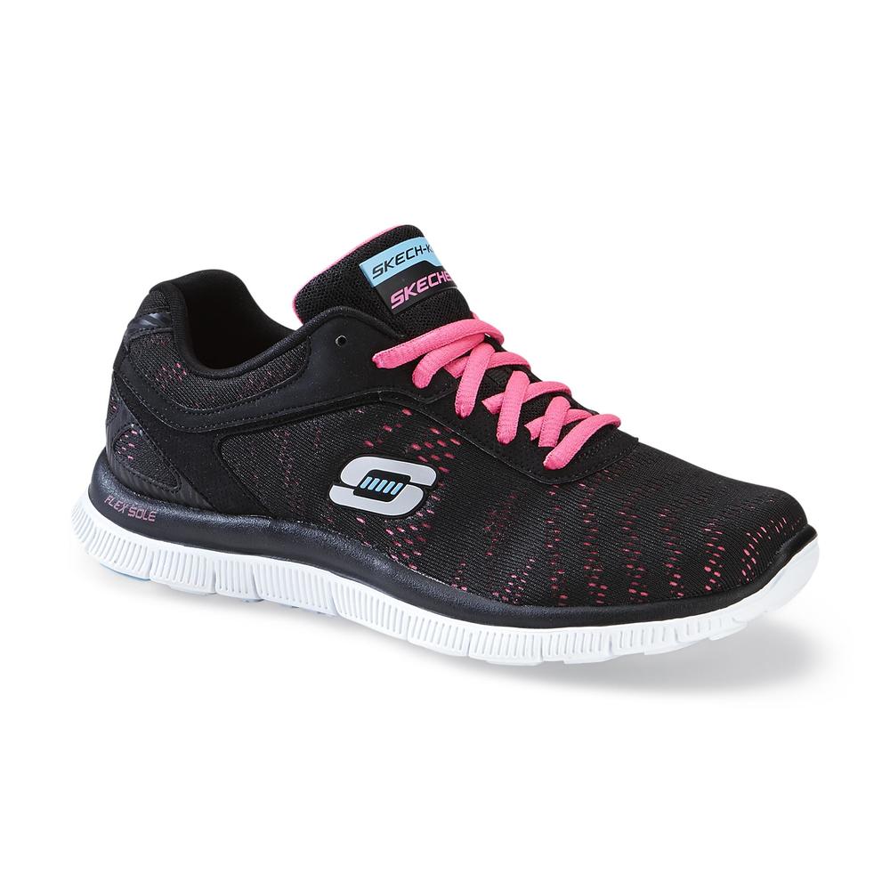 Skechers Women's First Glance Athletic Shoe - Black/Pink