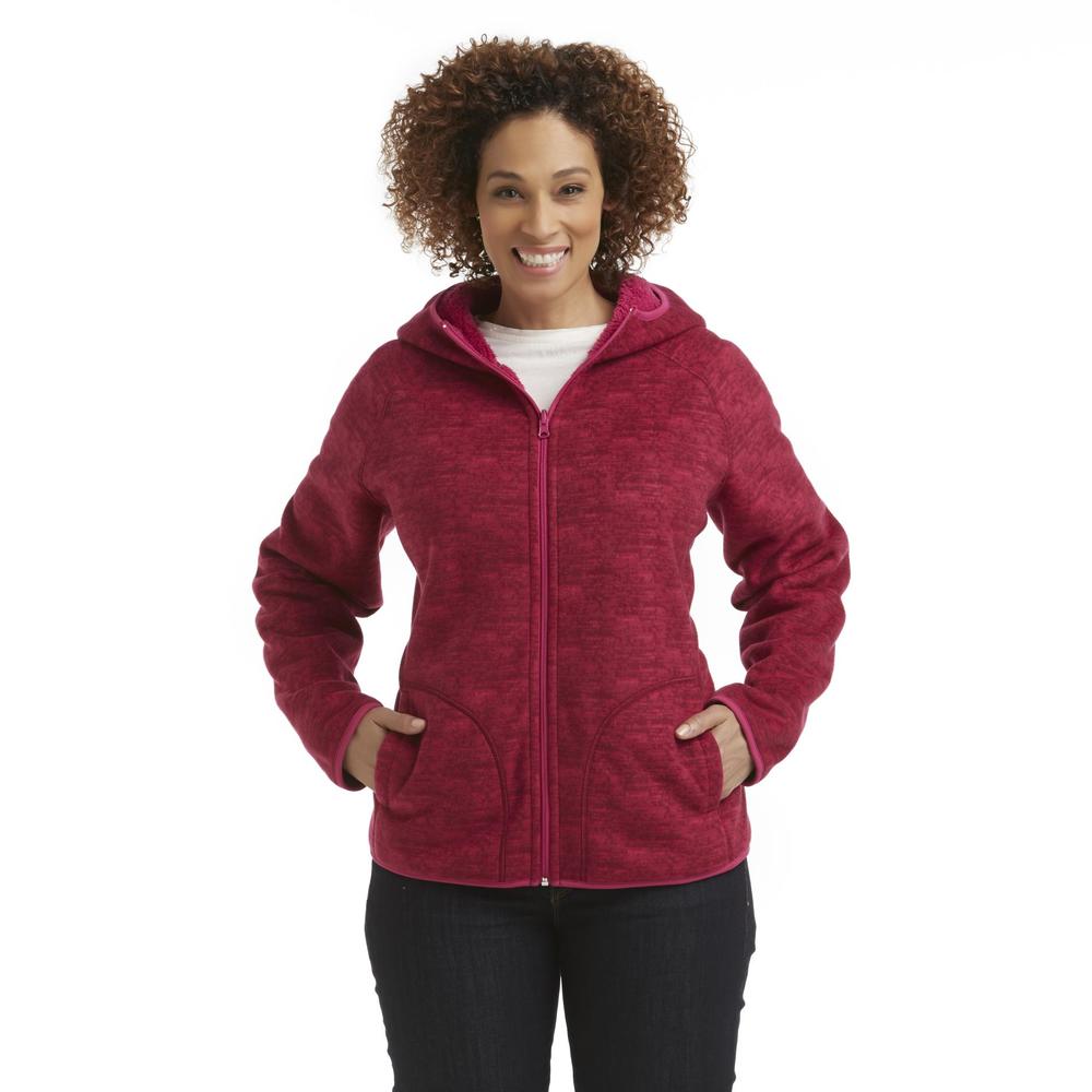 Laura Scott Women's Plus Reversible Hoodie Jacket - Space Dyed