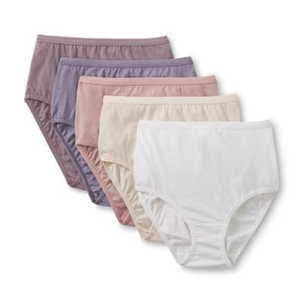 Hanes Women's 5-Pairs Ultimate Cotton Comfort Brief Panties