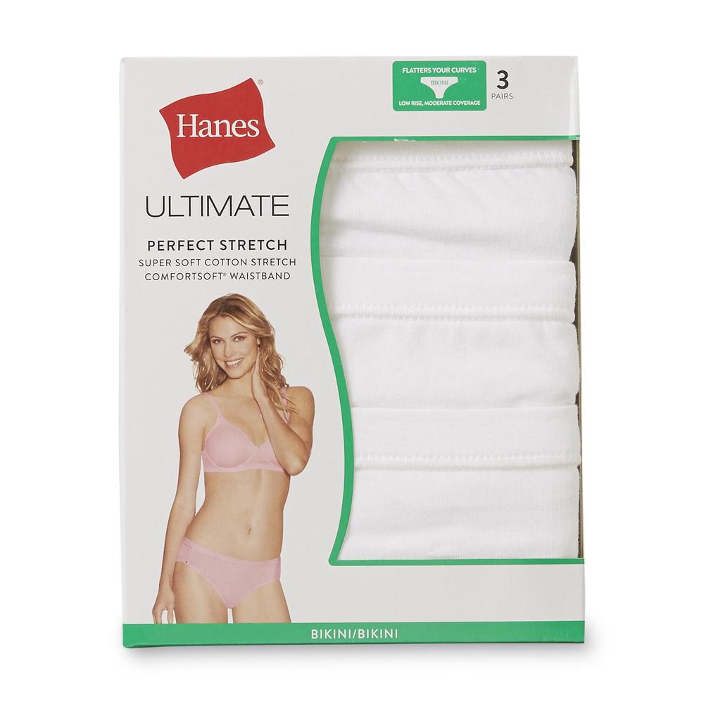 Hanes Women's 3-Pairs Ultimate Bikini Panties