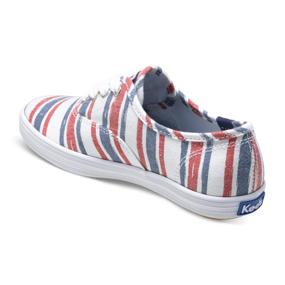 Keds Toddler Girl's Champion CVO Red/White/Striped Oxford Sneaker