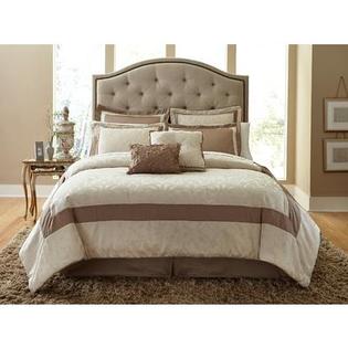 Jaclyn Smith 6 Piece Comforter Set Botanical Jacquard