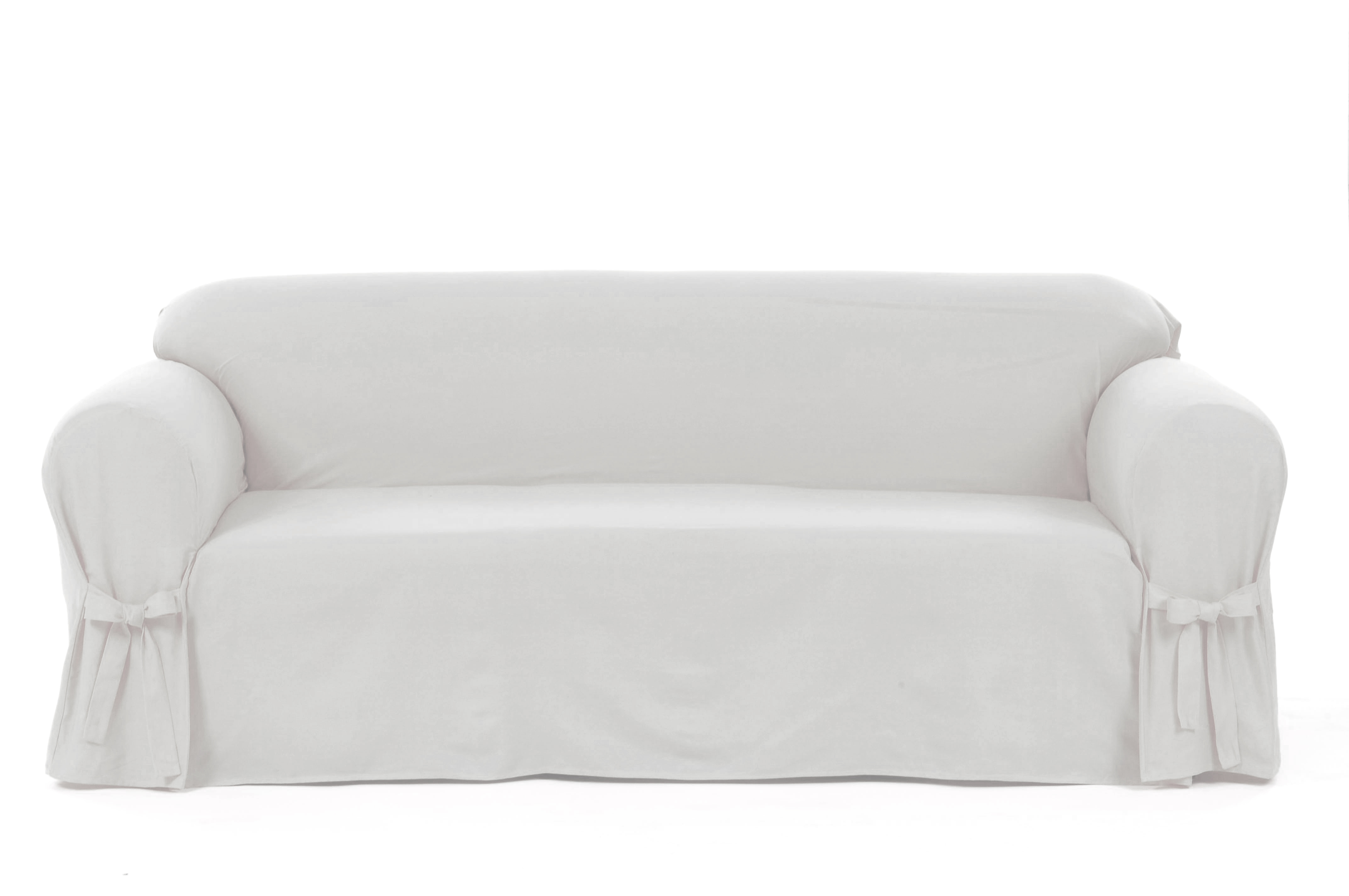 Classic Slipcovers Cotton Duck one piece sofa slipcover