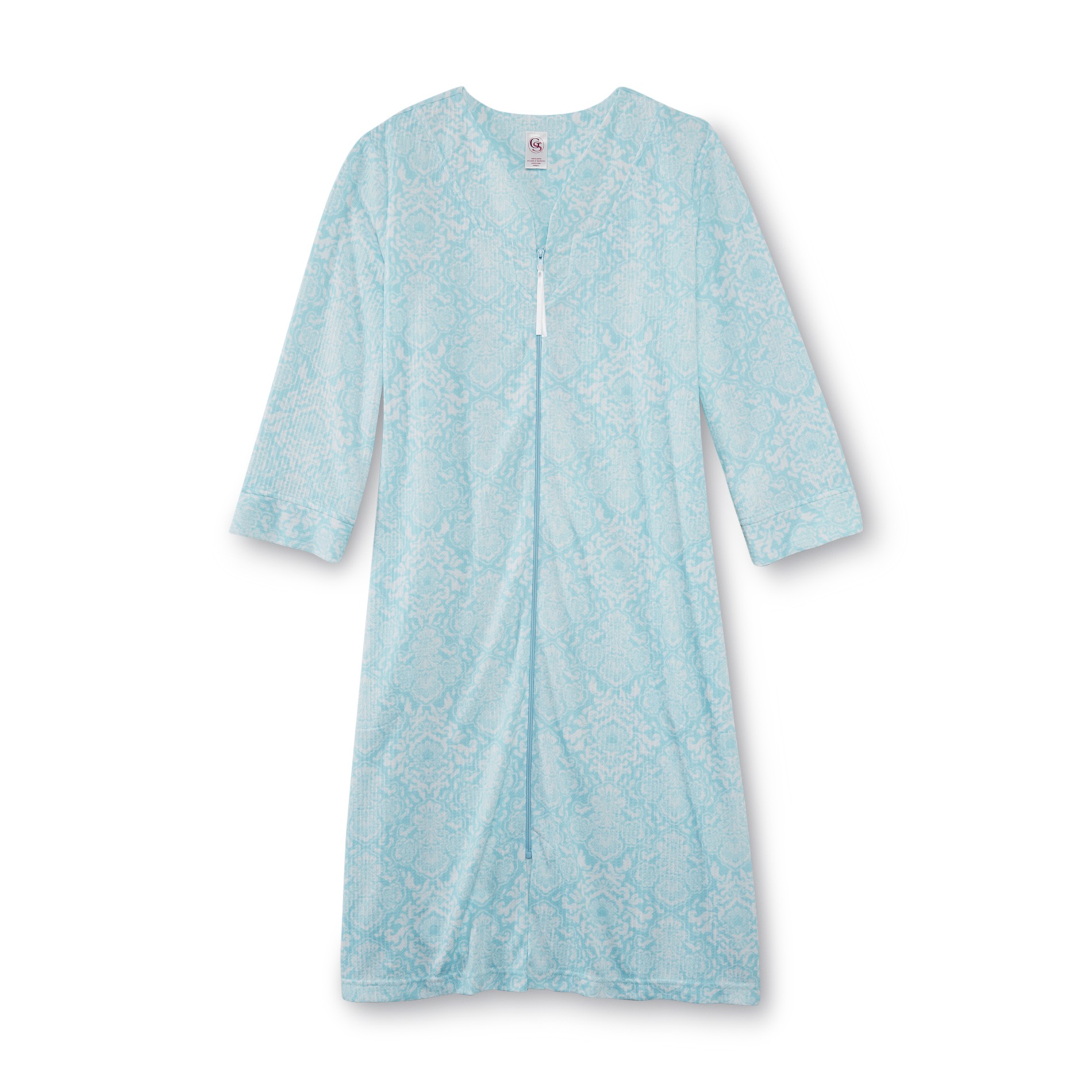 Granada Women's Plus Knit Duster Robe - Medallion Print