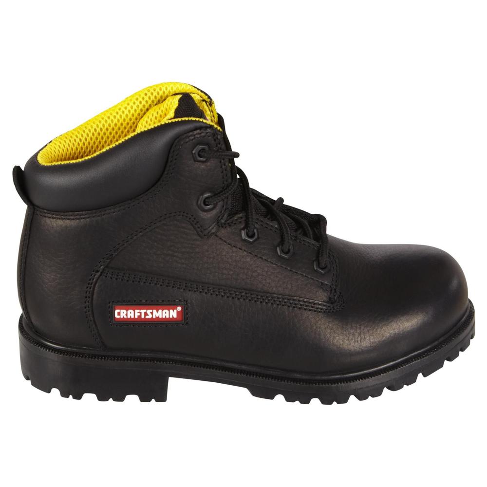 Craftsman Men's Soft Toe Leather Work Boot Kahn Black