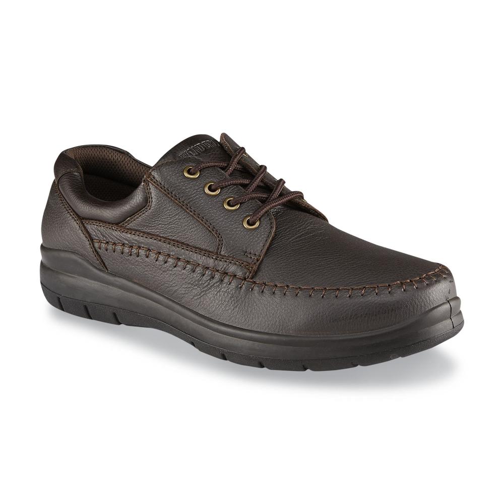 Wonderlite Men's Lou Leather Wide Oxford Brown