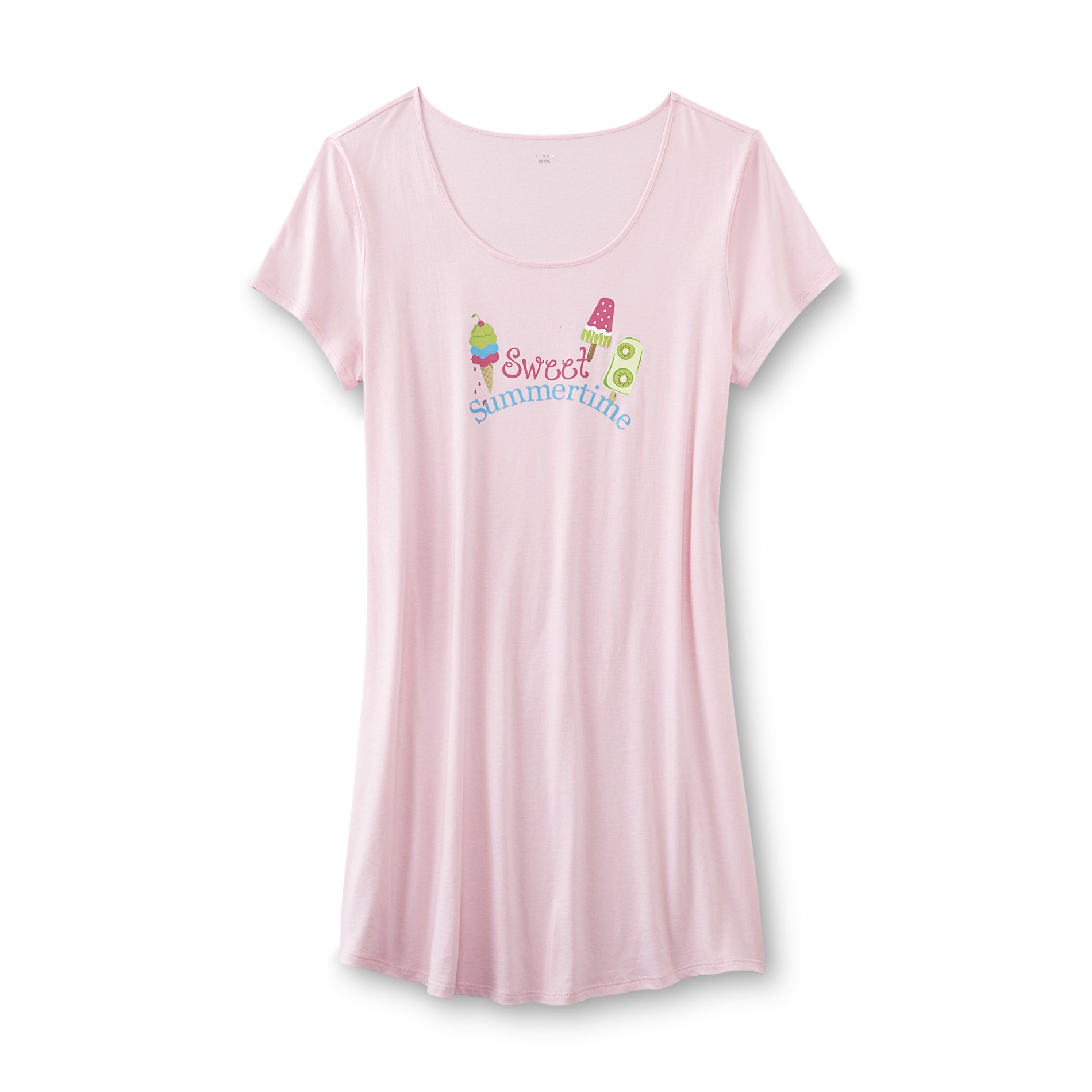 Pink K Women's Plus Dorm Shirt - Sweet Summertime