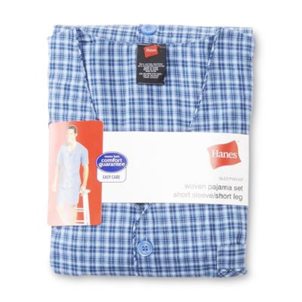 Hanes Men's Pajama Shirt & Shorts - Plaid