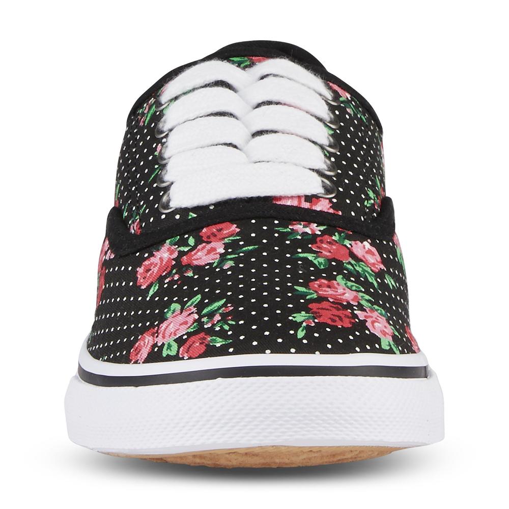 Joe Boxer Womens Sonoma Black/Pink/Floral Casual Sneaker   Clothing