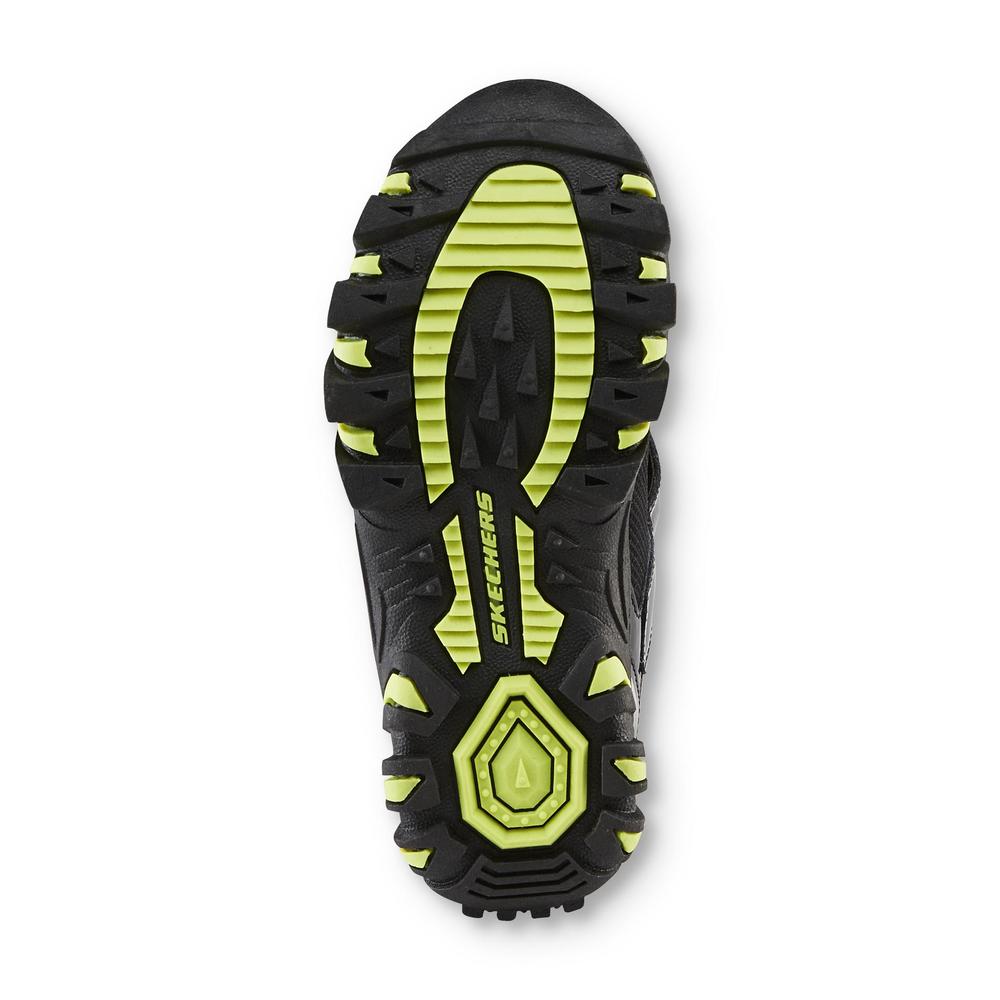 Skechers Boy's Adventurer Black/Green/Yellow Light-Up Shoe