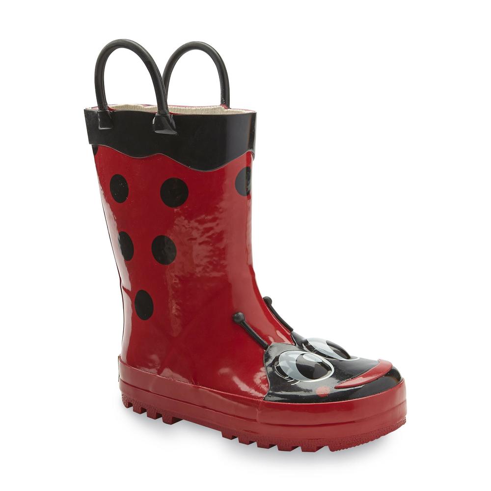 Western Chief Toddler/Youth Girl's Wellies Rain Boots - Ladybug
