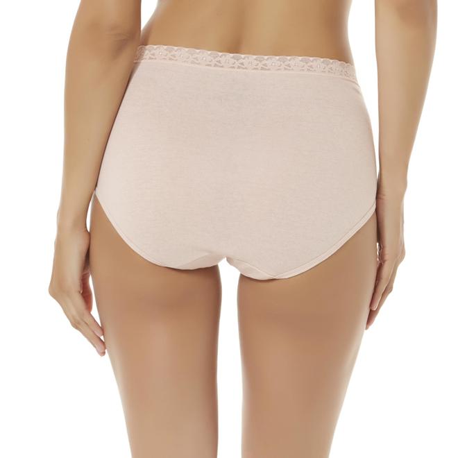 Hanes Women's 6Pack Lace Waistband Brief Panties