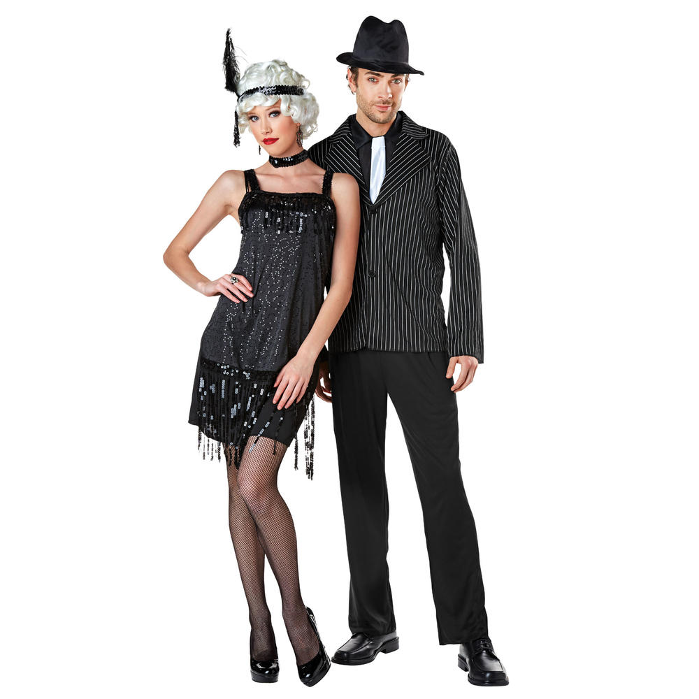 Totally Ghoul Ladies Black Fringe Flapper Halloween Costume