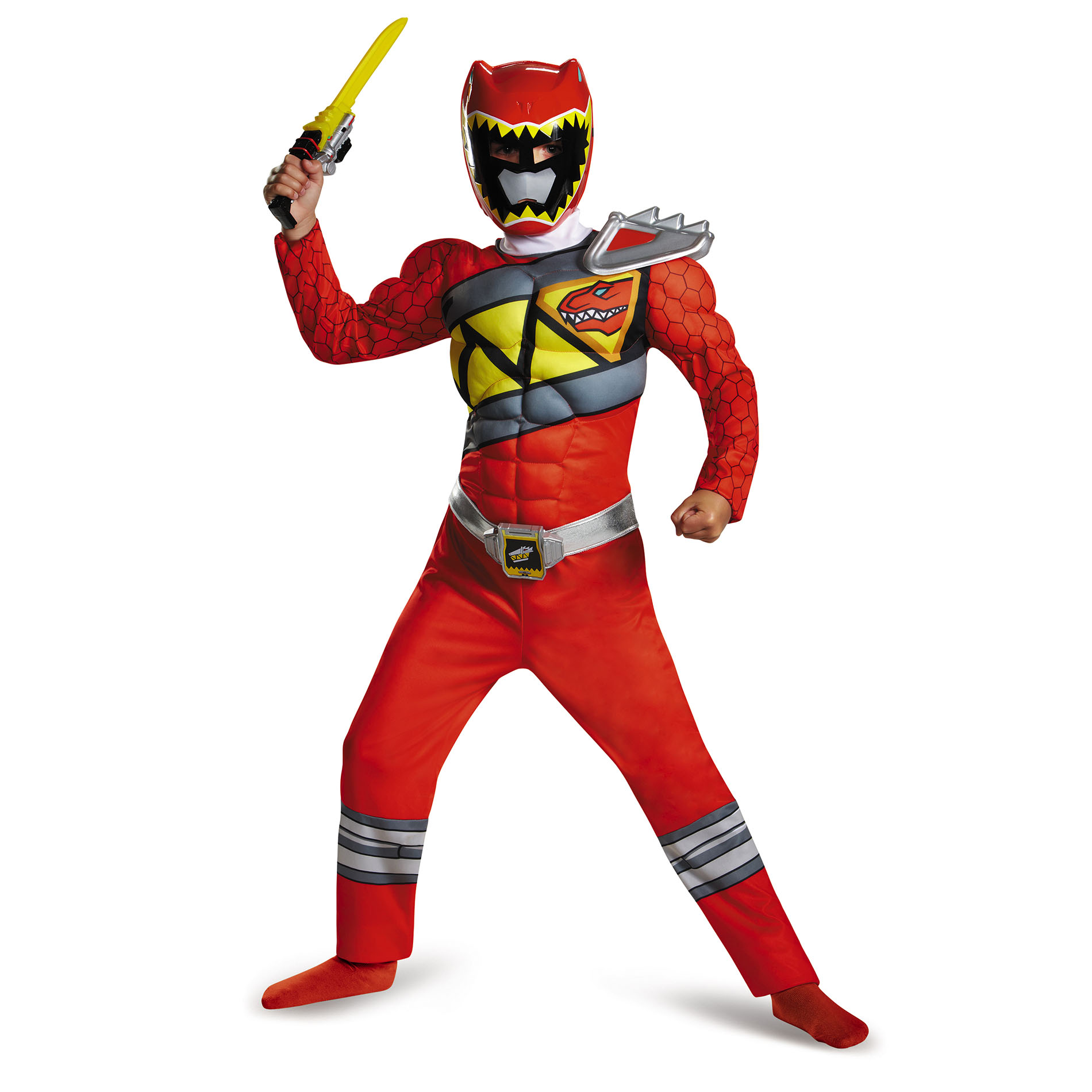 Power Rangers New Red Ranger Muscle Halloween  Costume