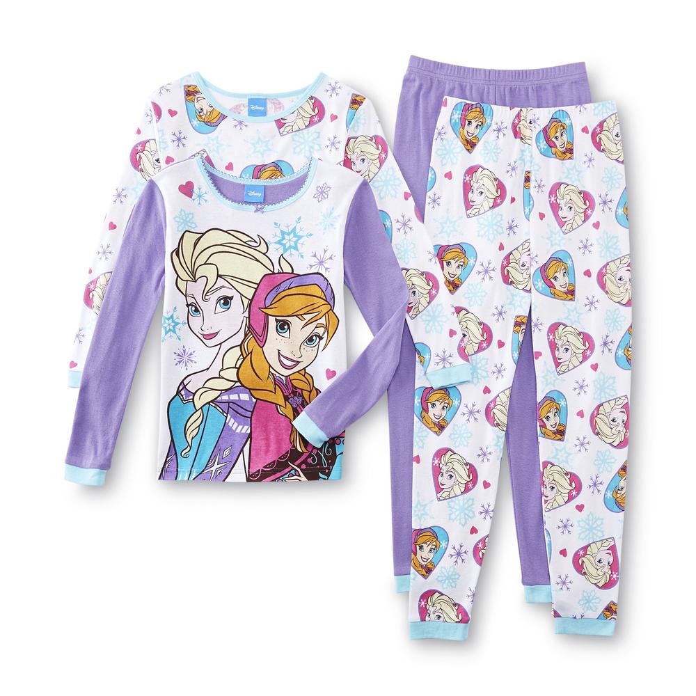 Disney Frozen Girl's 2-Pairs Long-Sleeve Pajamas