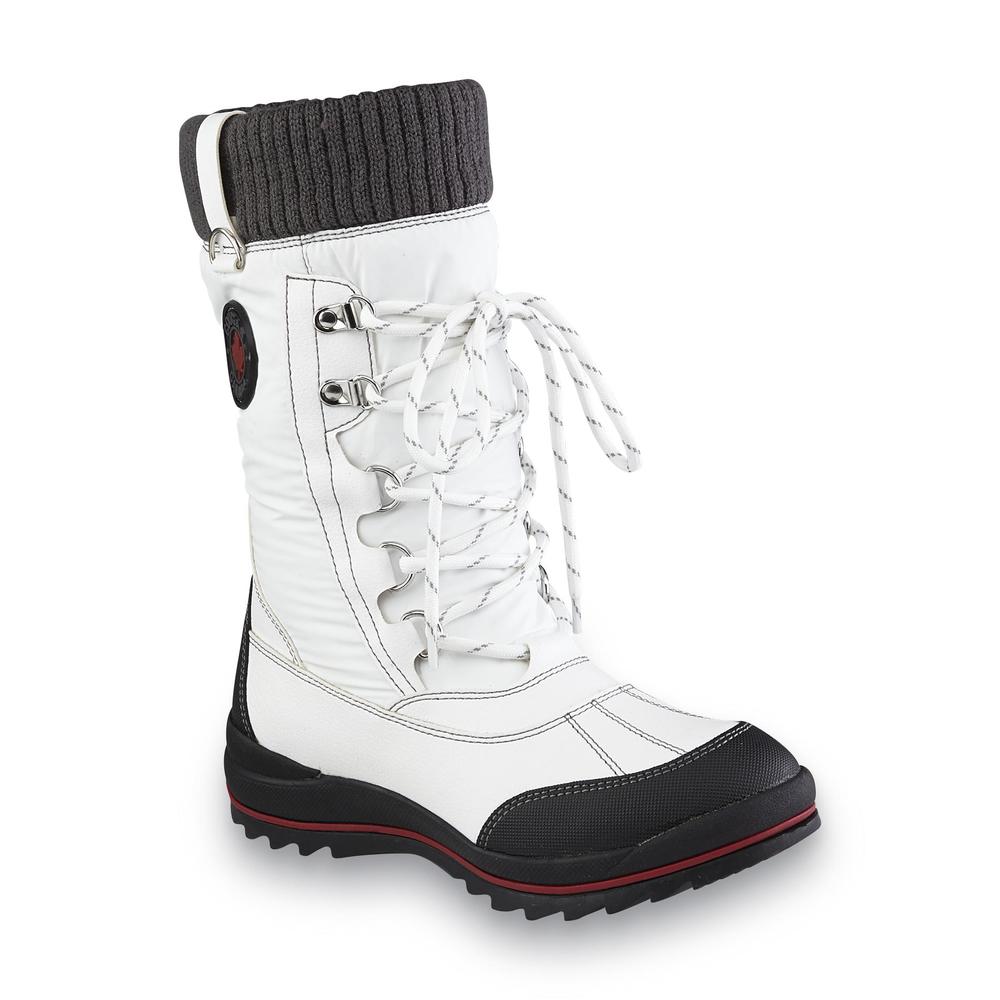 Cougar Women's Como2 White/Black/Gray Mid-Calf Winter Snow Boot