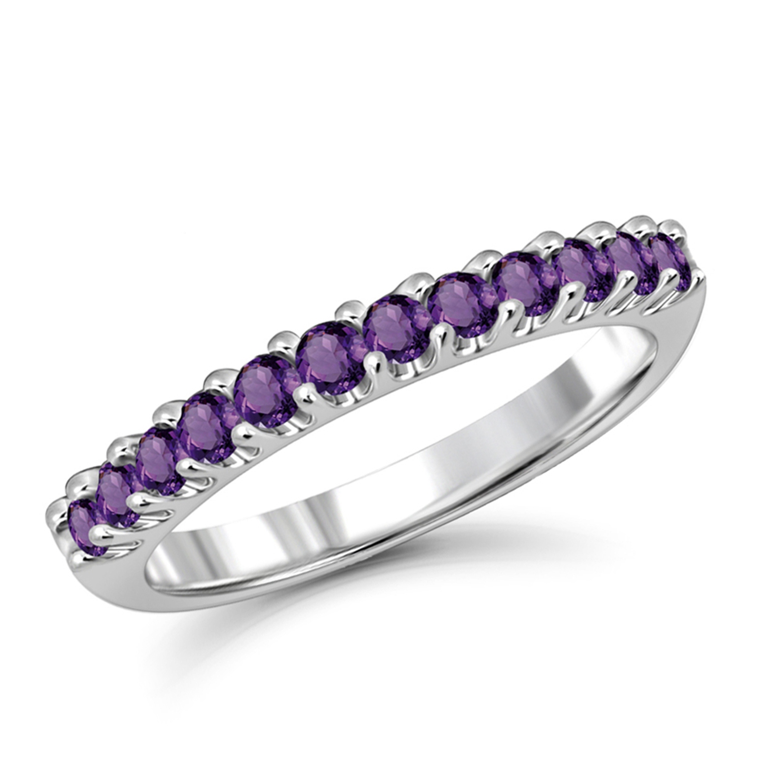 0.50ctw. Created Amethyst Stackable Ring