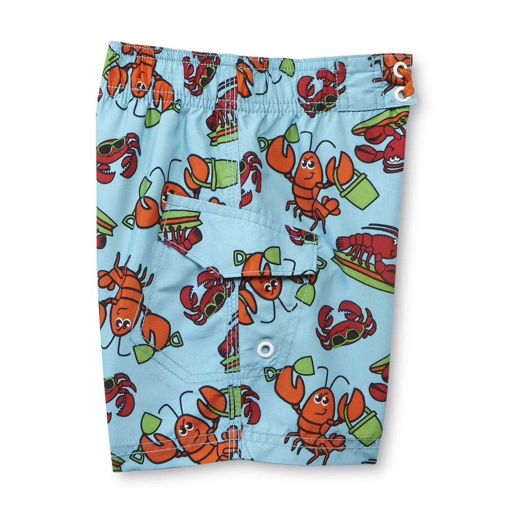 WonderKids Infant & Toddler Boy's Cargo Swim Shorts - Lobsters & Crabs
