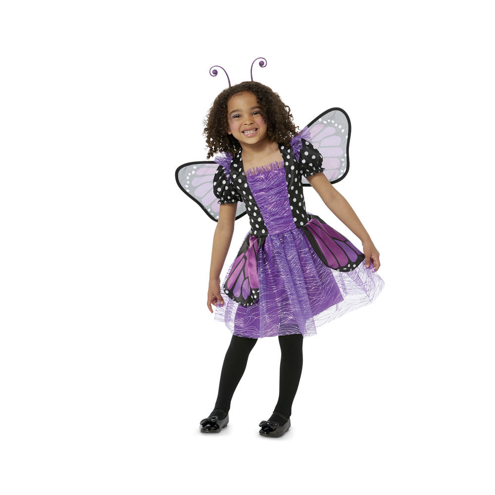 Totally Ghoul Girls Purple Sparkle Butterfly Halloween Costume