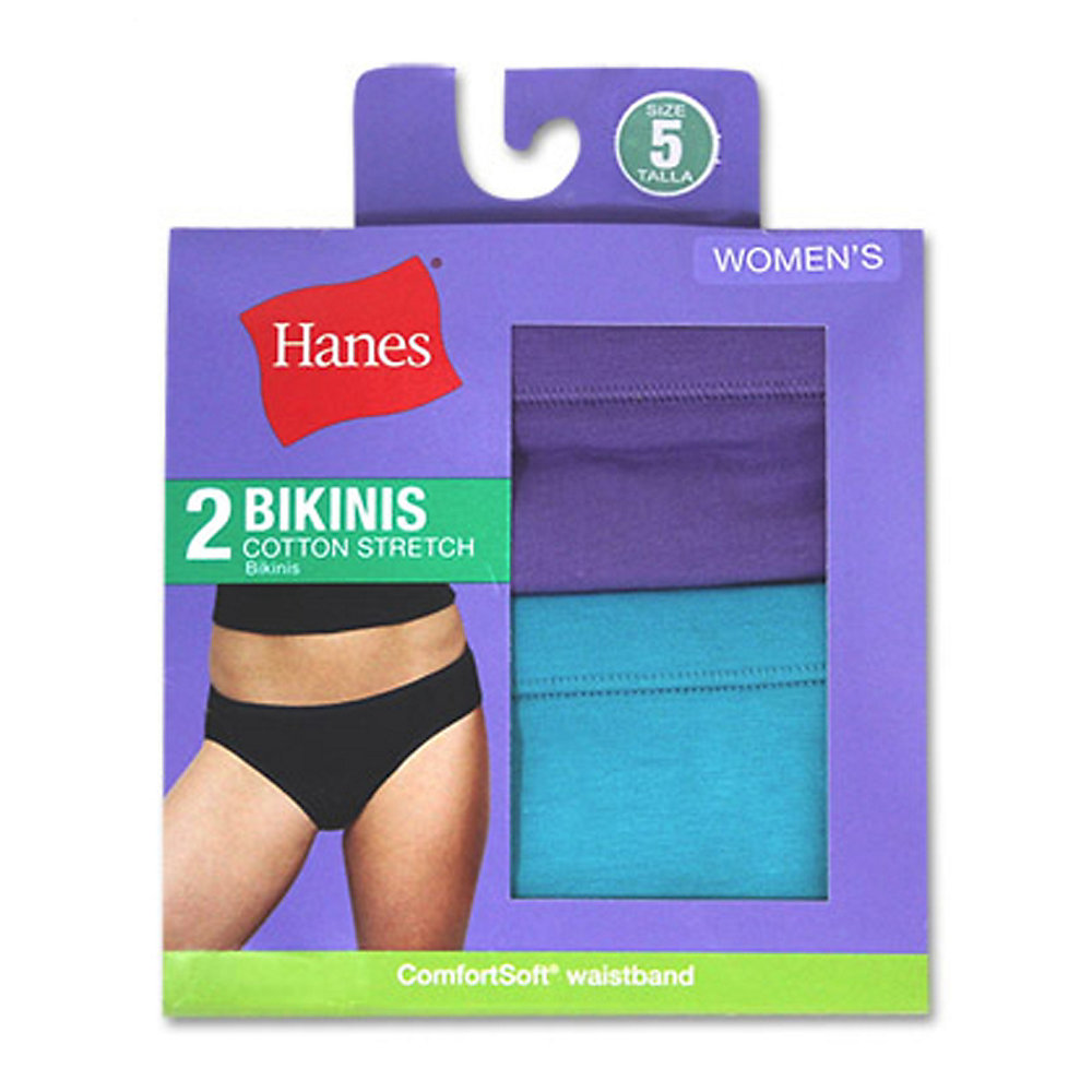 Hanes Women's Cotton Stretch Bikini with ComfortSoft&reg; Waistband