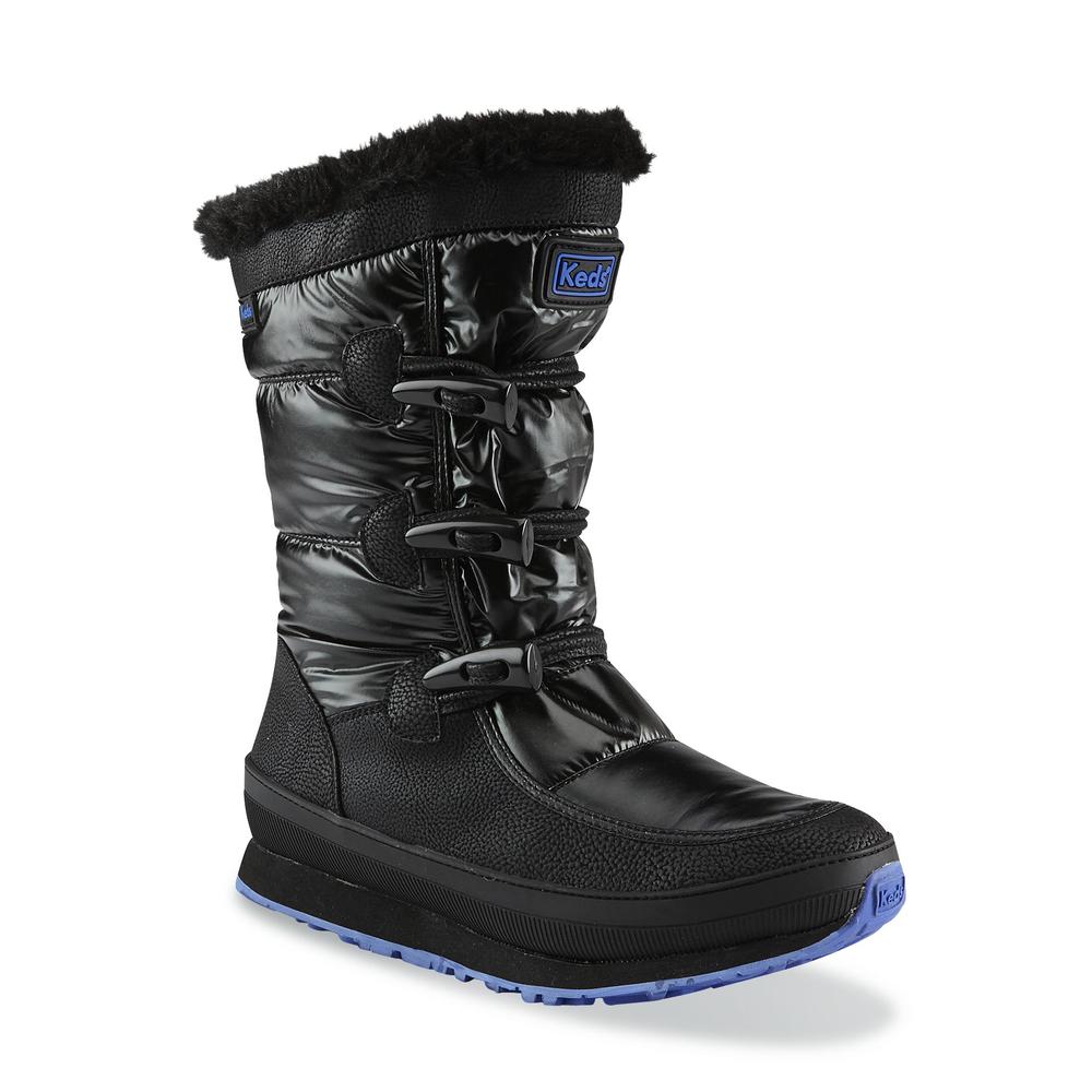 Keds Women's Powder Puff Black Waterproof Winter Boot