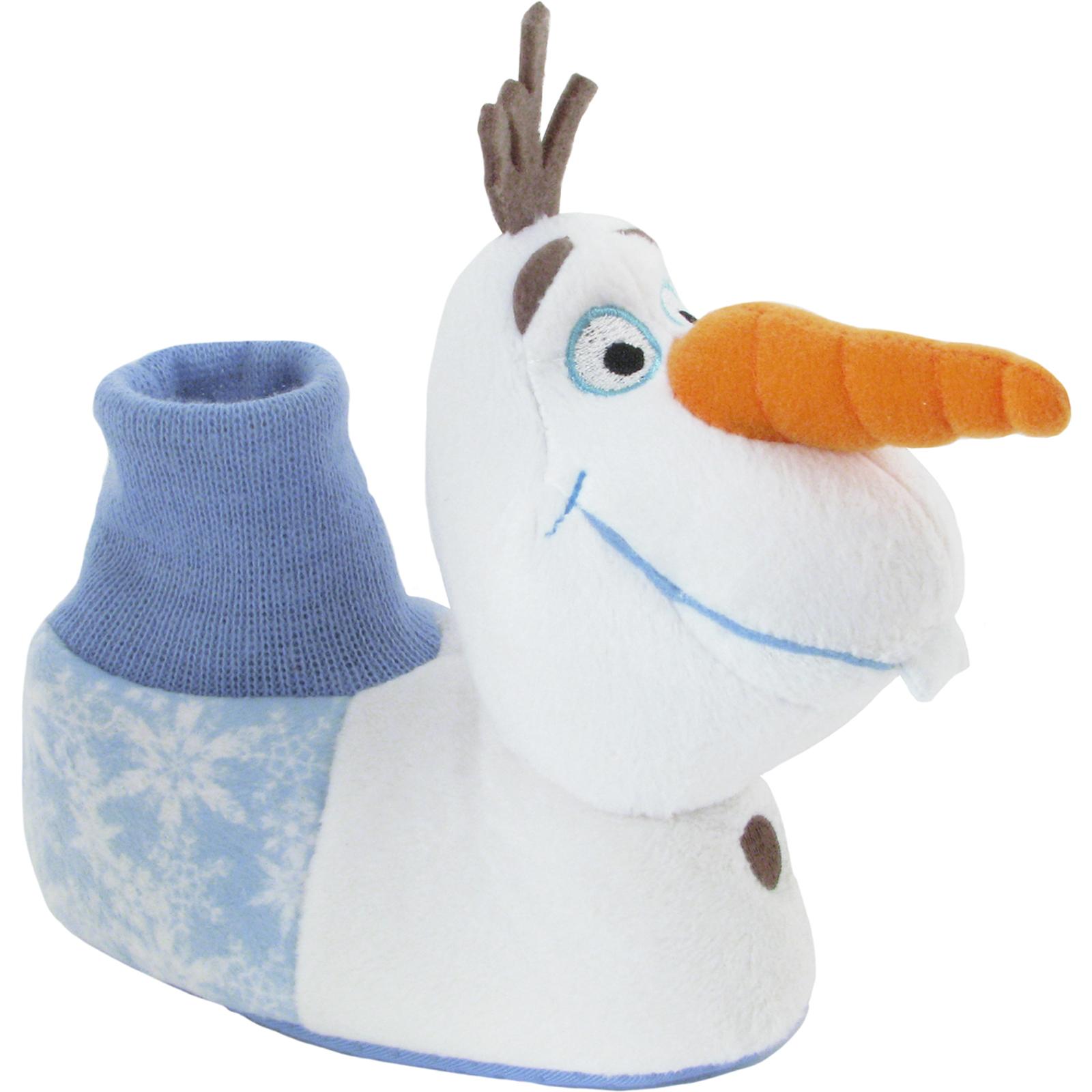 Disney Frozen Boy's Olaf White/Blue Plush Slipper
