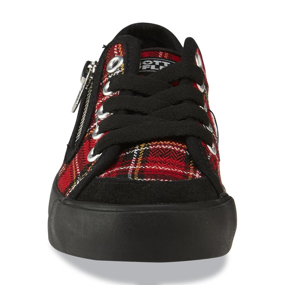 Gotta Flurt Girl's Westwood II Red/Plaid Low-Top Sneaker