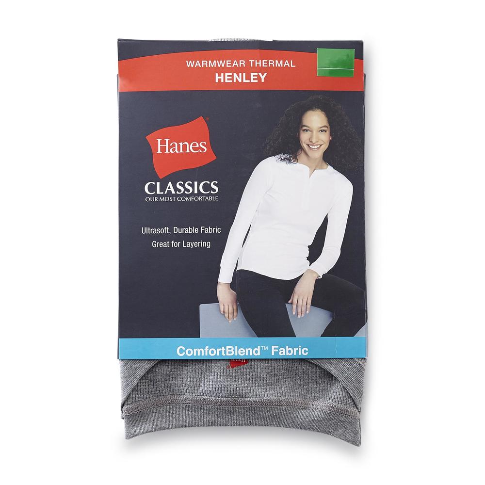 Hanes Women's Thermal Henley Shirt
