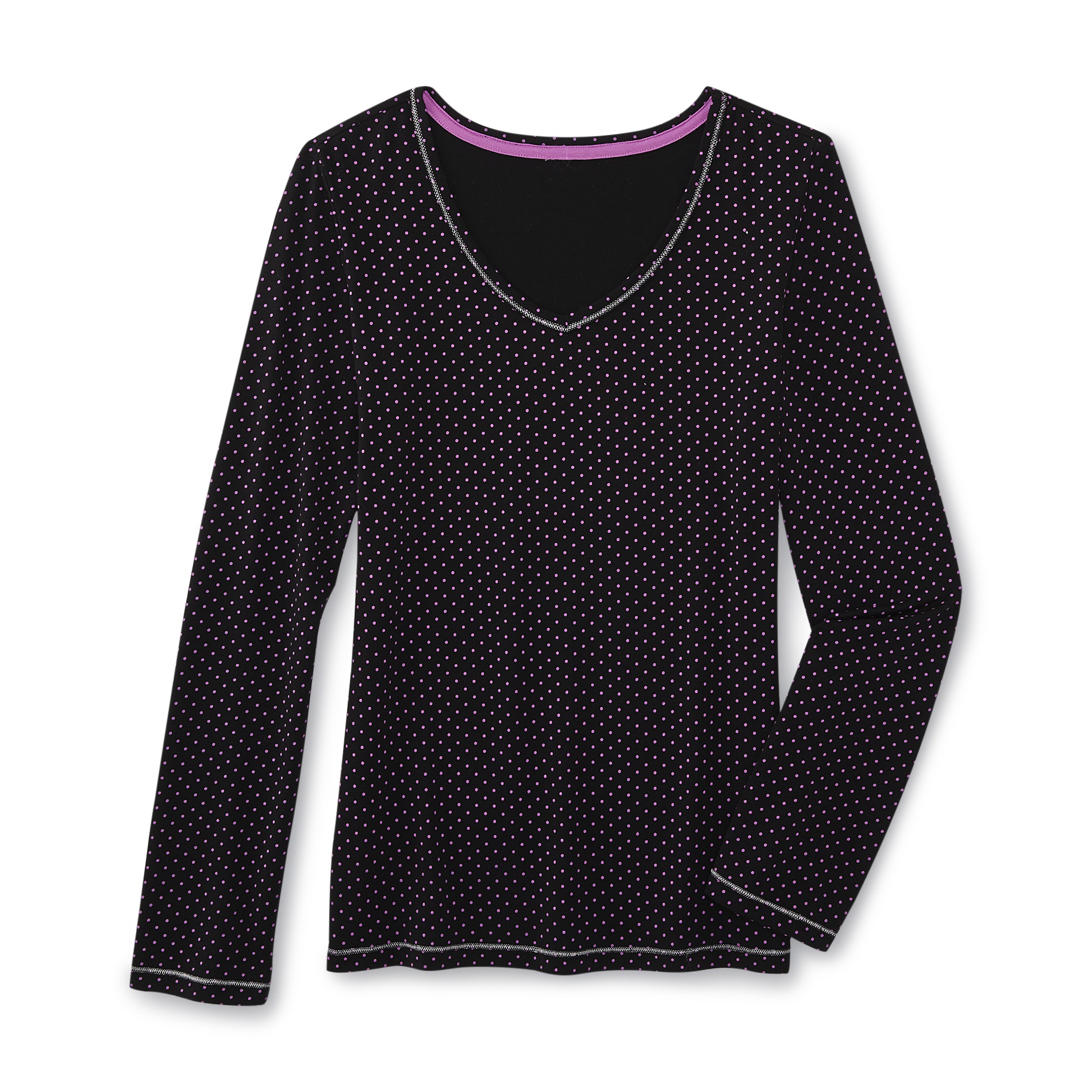 Jaclyn Smith Women's Plus Knit Pajama Top - Dots