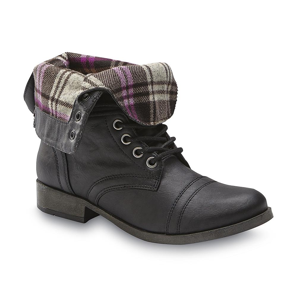 SM New York Women's Rue Lace Up Boot - Black