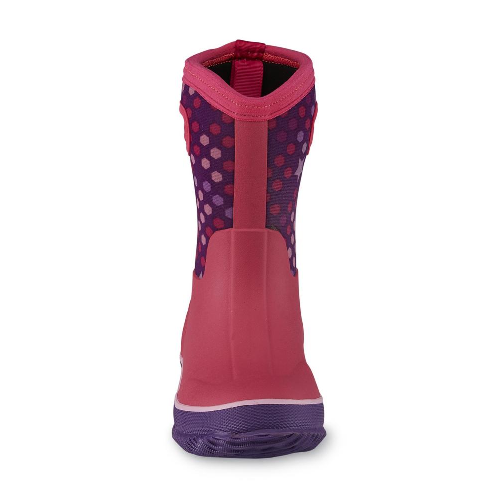 Athletech Girl's Neo Pink/Purple Geometric Winter Boot