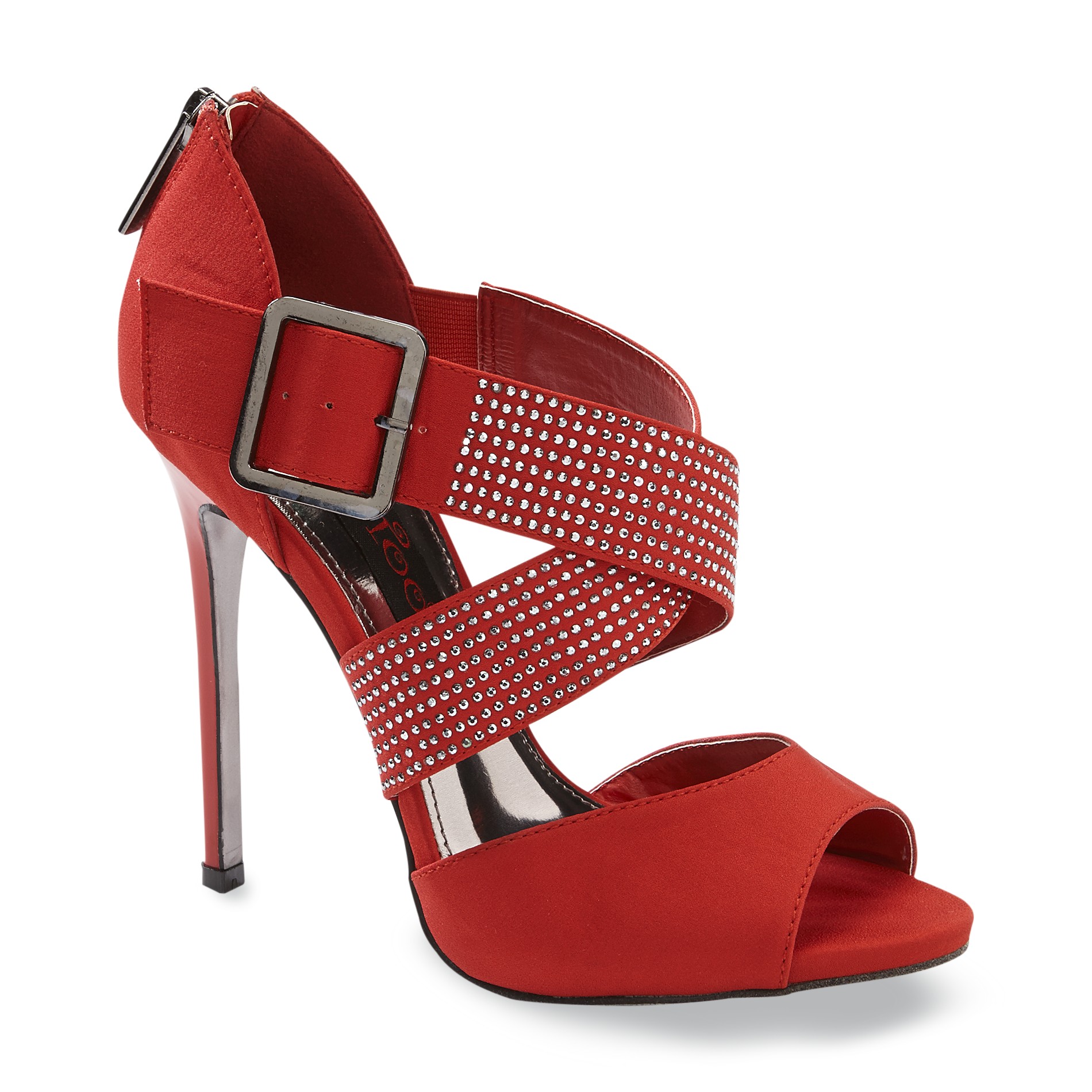 2 Lips Too Women's Too Patrone Red Studded Dress Sandal