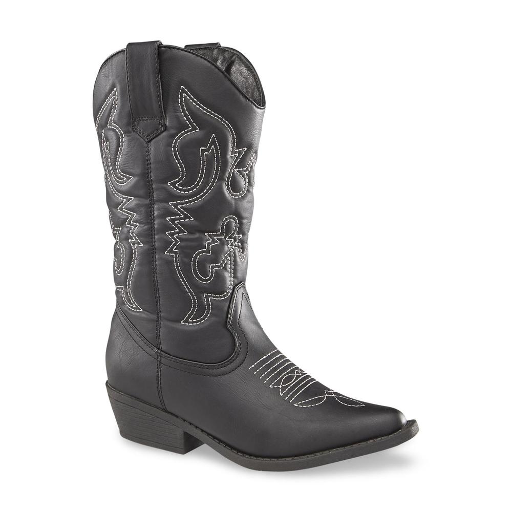 Intaglia Designs Women's Cisco Black Medium and Wide Width Cowboy Boot