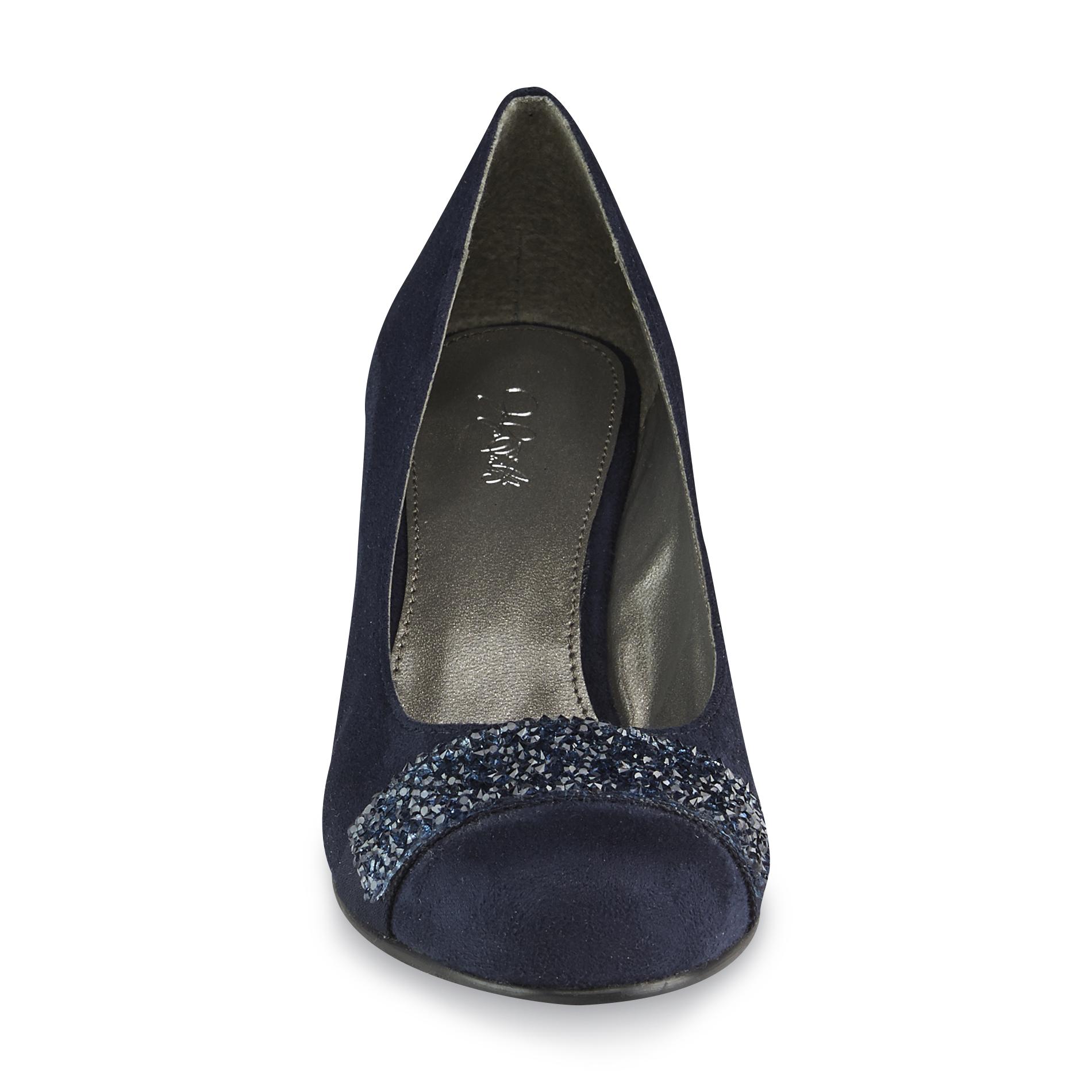 ladies navy blue dress shoes