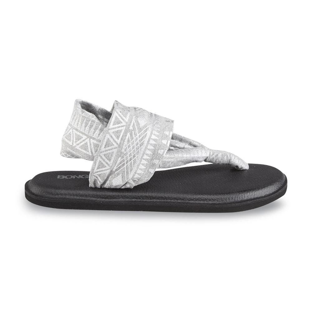 Bongo Women's Prana Silver/Black Cushioned Slingback Sandal
