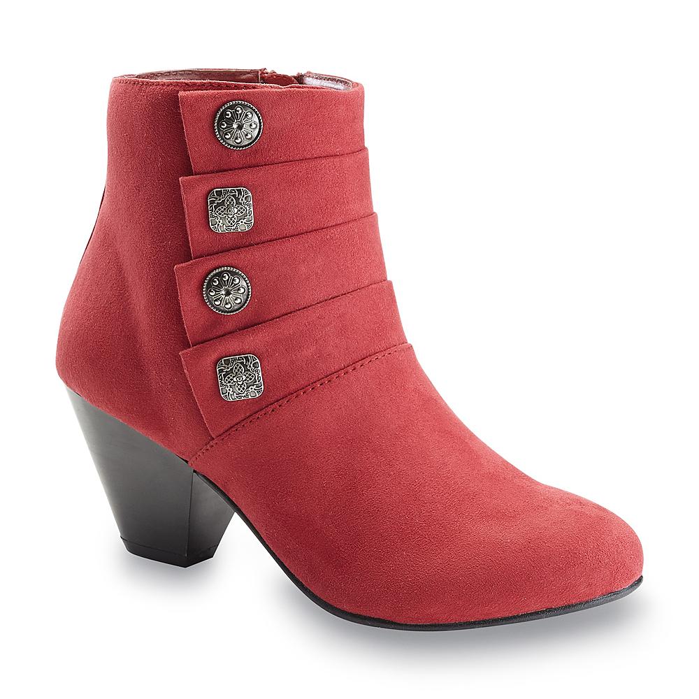 Covington Women's Susan Microsuede Ankle Boot - Red