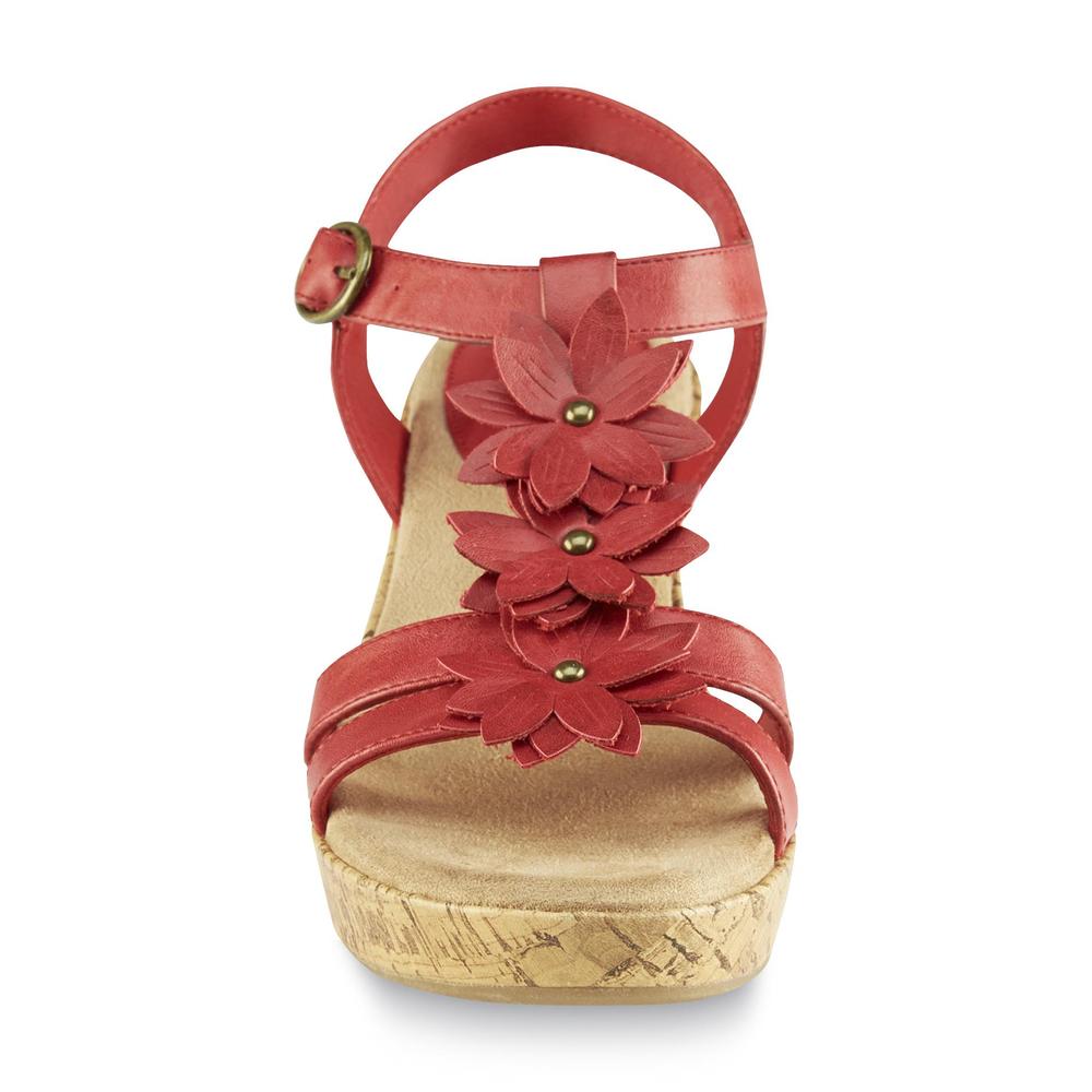 Wear Ever Women's Flora Red Wedge Sandal