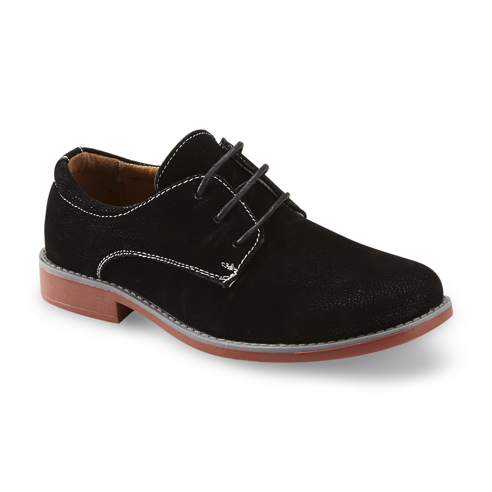 Joseph Allen Boy's Rye Black/Red Oxford Casual Shoe